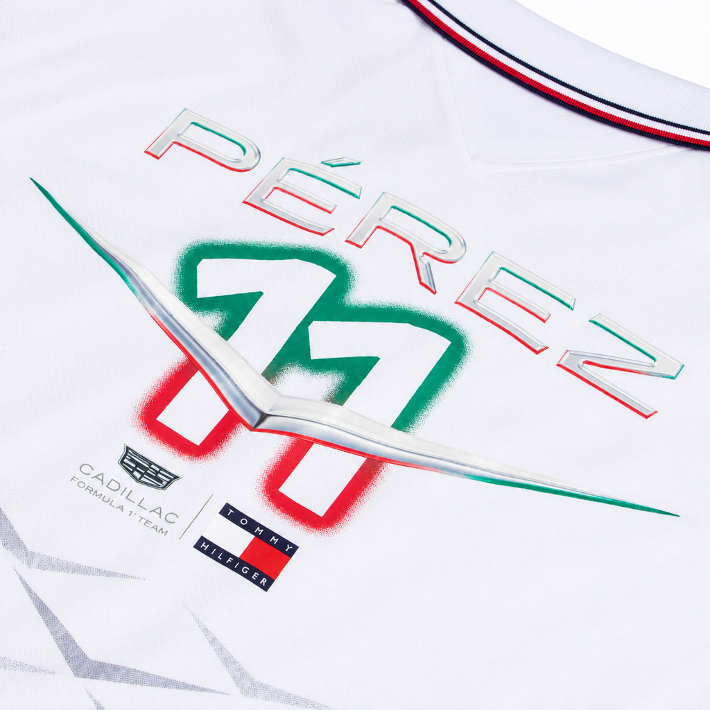 Polo Sergio Pérez Cadillac F1 2026 Blanco Tommy Hilfiger - vista 4