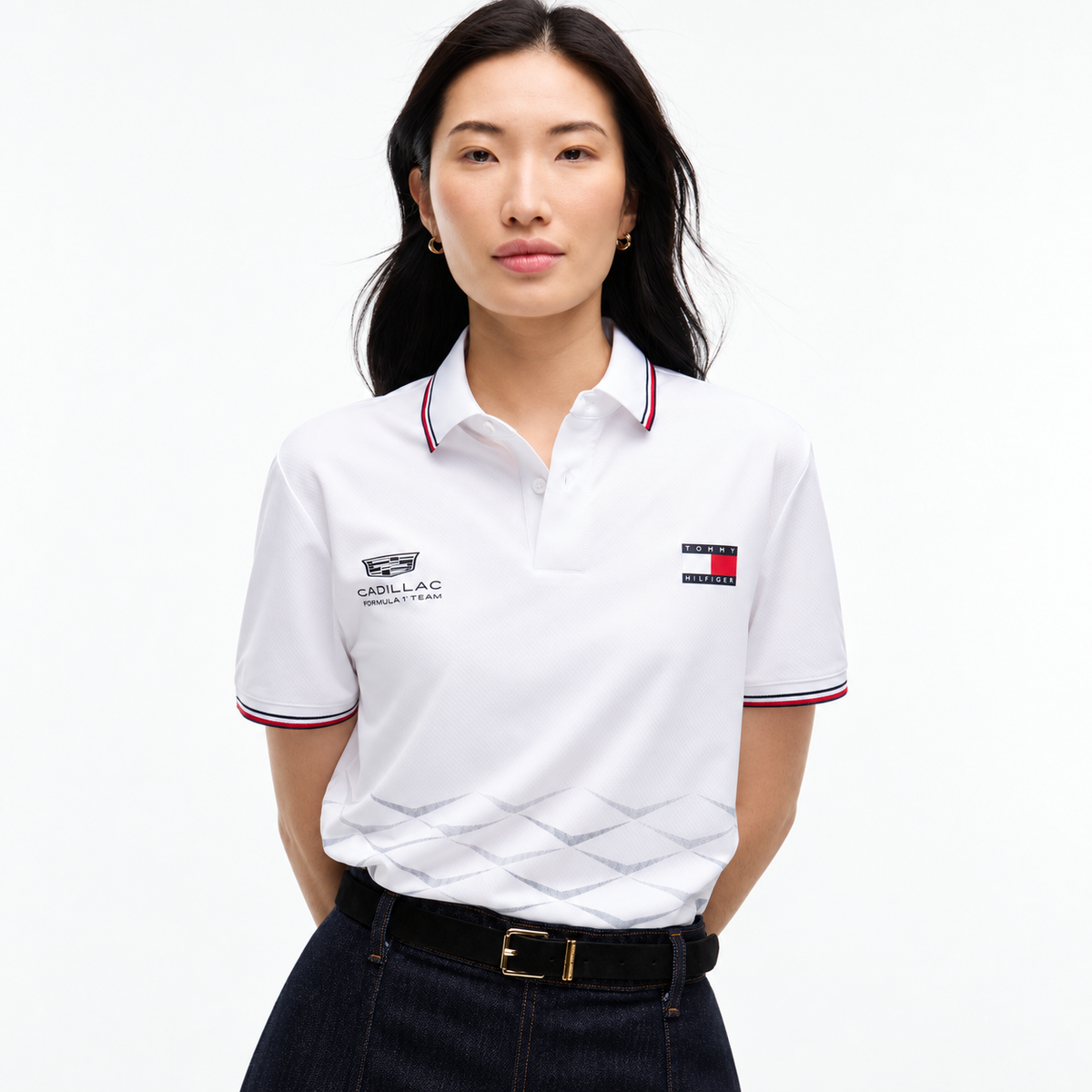 Polo Sergio Pérez Cadillac F1 2026 Blanco Tommy Hilfiger - vista 6