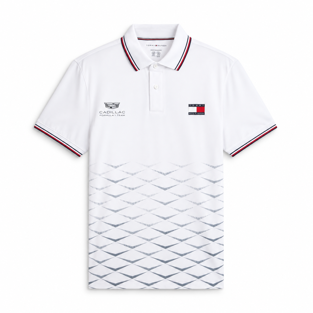 Polo Sergio Pérez Cadillac F1 2026 Blanco Tommy Hilfiger - vista 1